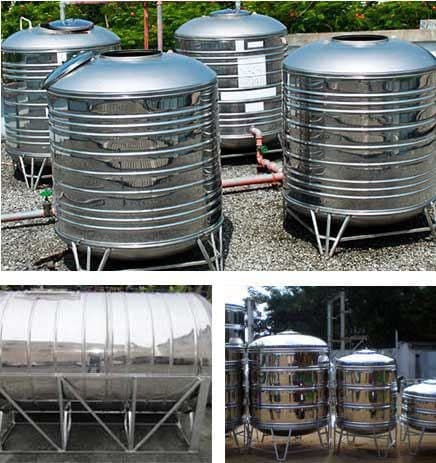 Range of round tanks including vertical and horizontal models